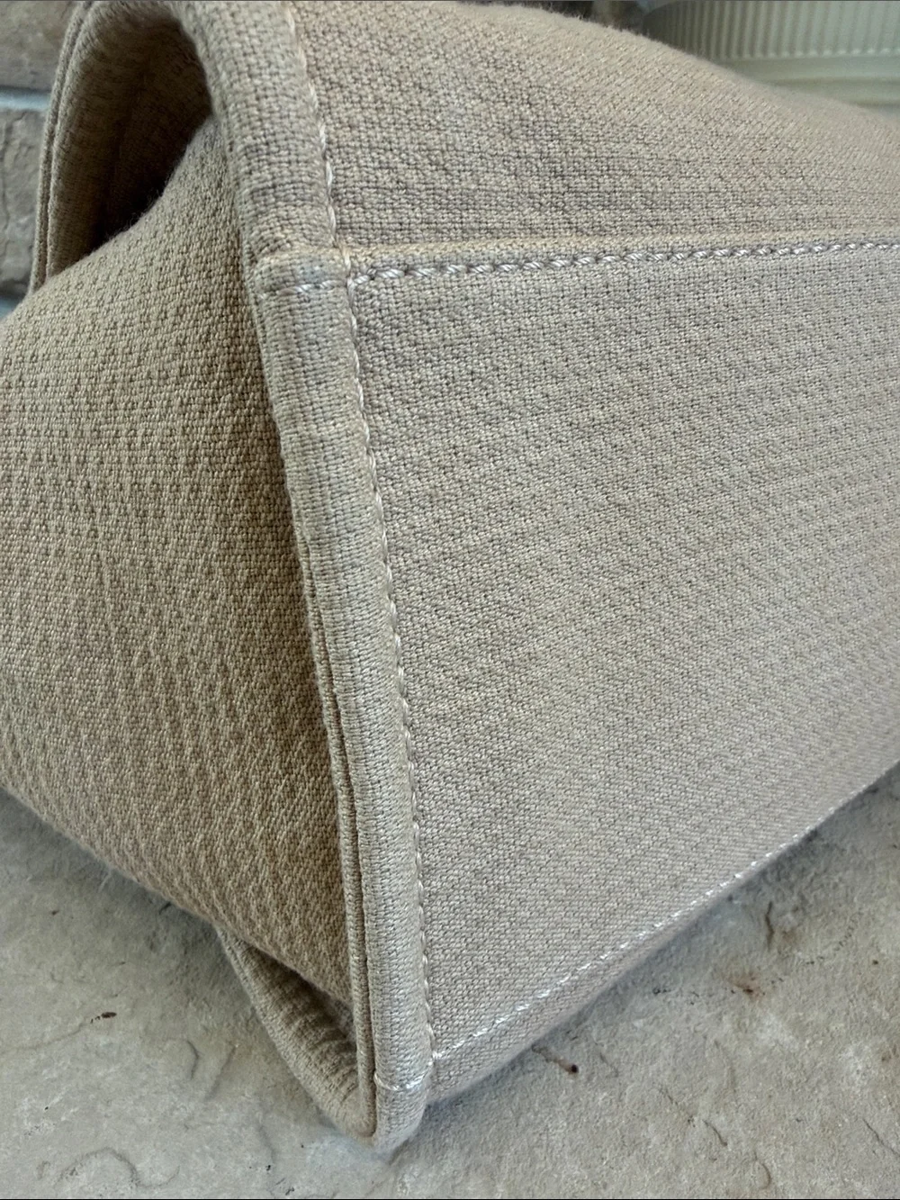 CHANEL Canvas Deauville Shopping Tote - Beige - Large